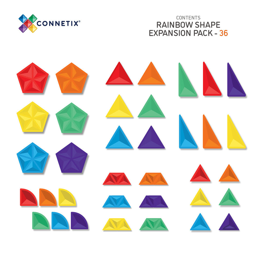 Connetix shape expansion pack - rainbow - 36st