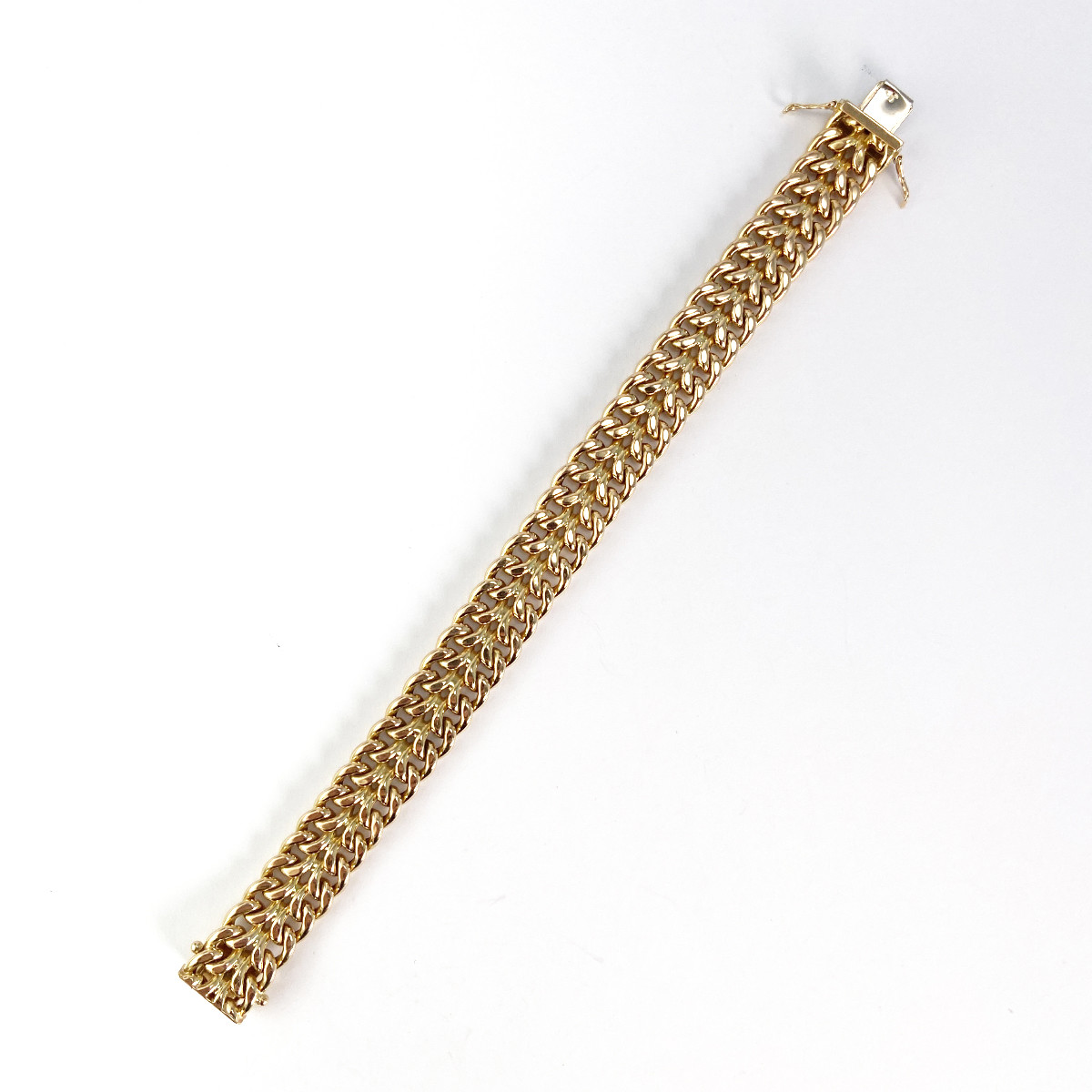 Bracelet d'occasion or 750 jaune maille fantaisie 19 cm