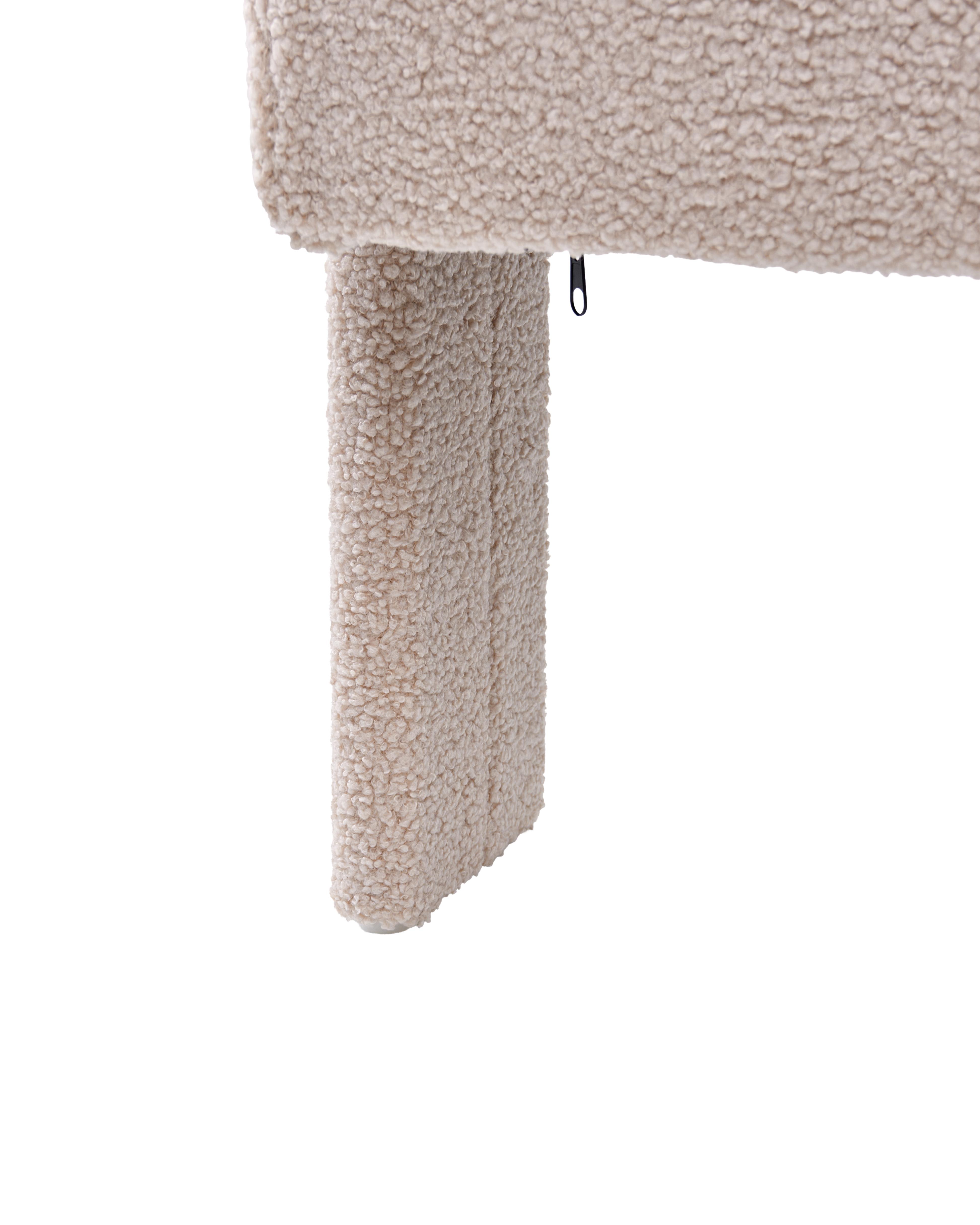 Fauteuil ILBRO Bouclé Lichtbeige