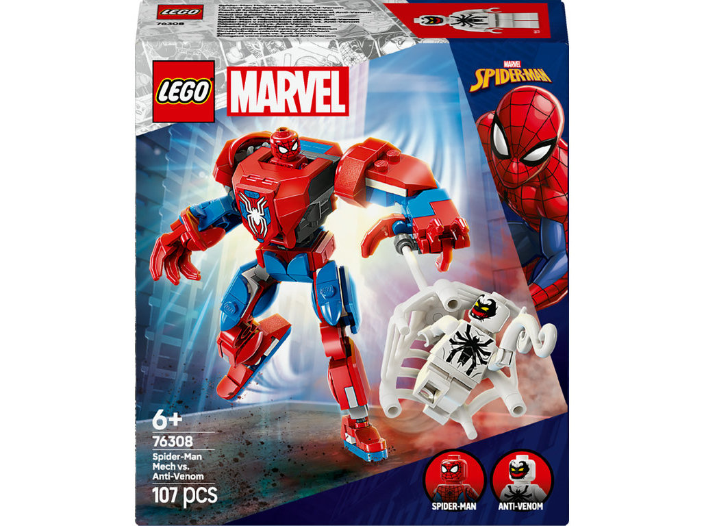 ROBÔ SPIDERMAN V ANTIVENOM LEGO SUPER HEROES MARVEL