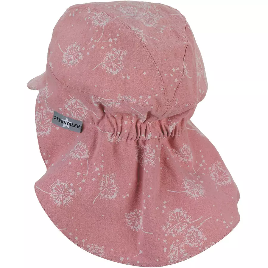 Sterntaler Schirmmütze mit Nackenschutz rosa