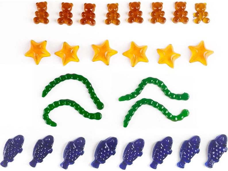 Ibili Gummibärchen-Formen 2 Stück, 23 x 18 cm Perfekt für hausgemachte Gummibärchen