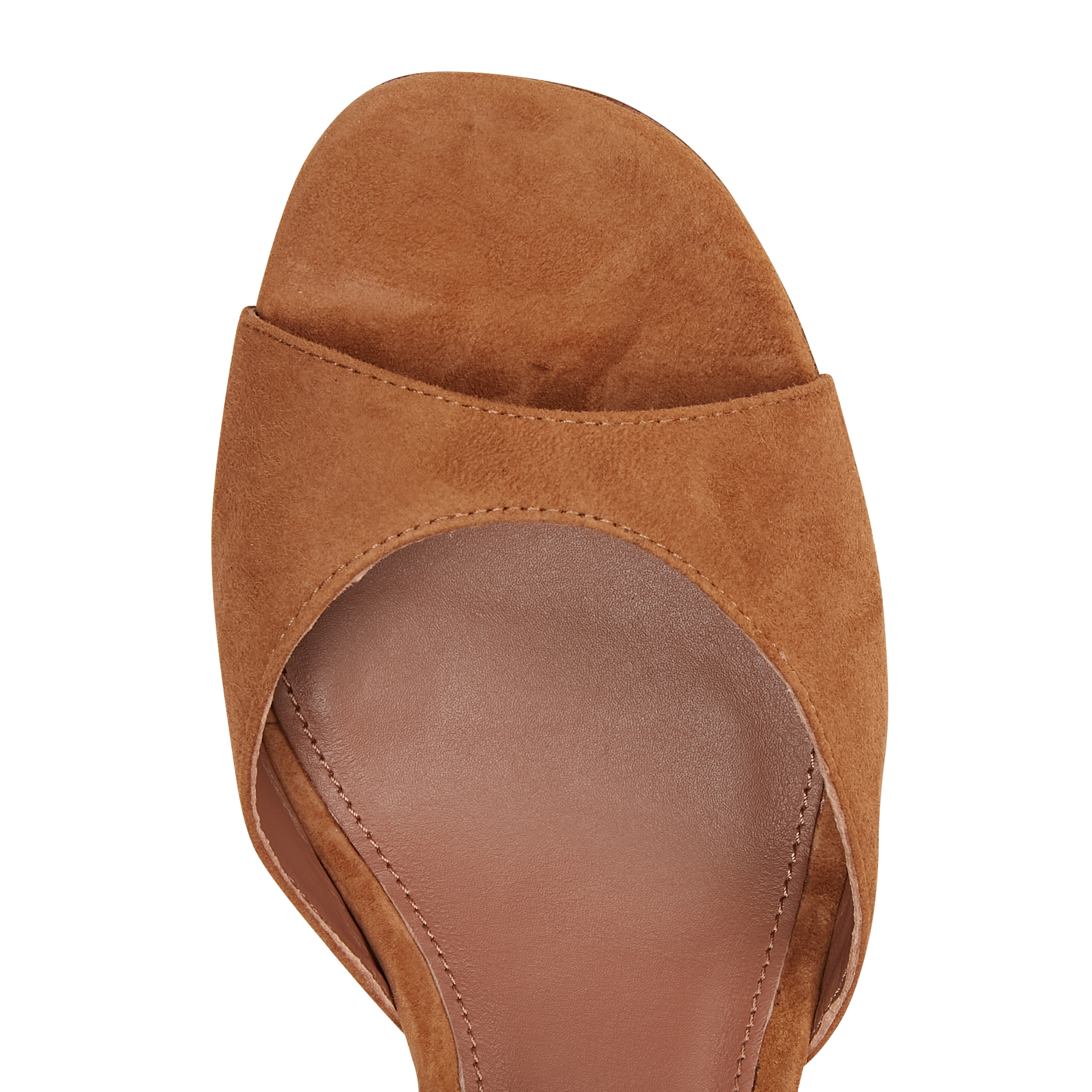 CASSIE - Sandales à talon en cuir velours | Marron