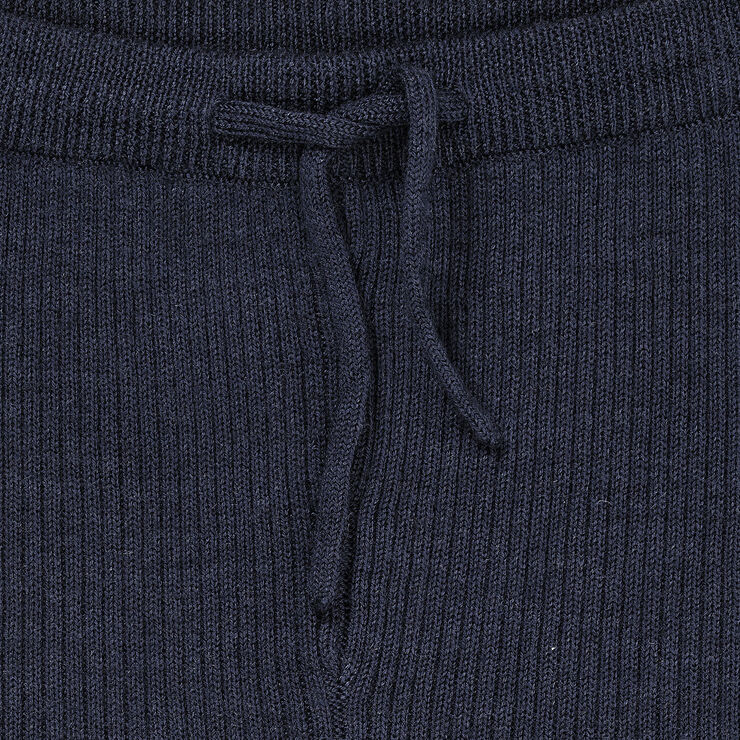 Copenhagen Colors MERINO CLASSIC RIB LEGGINGS W. DRAW Navy