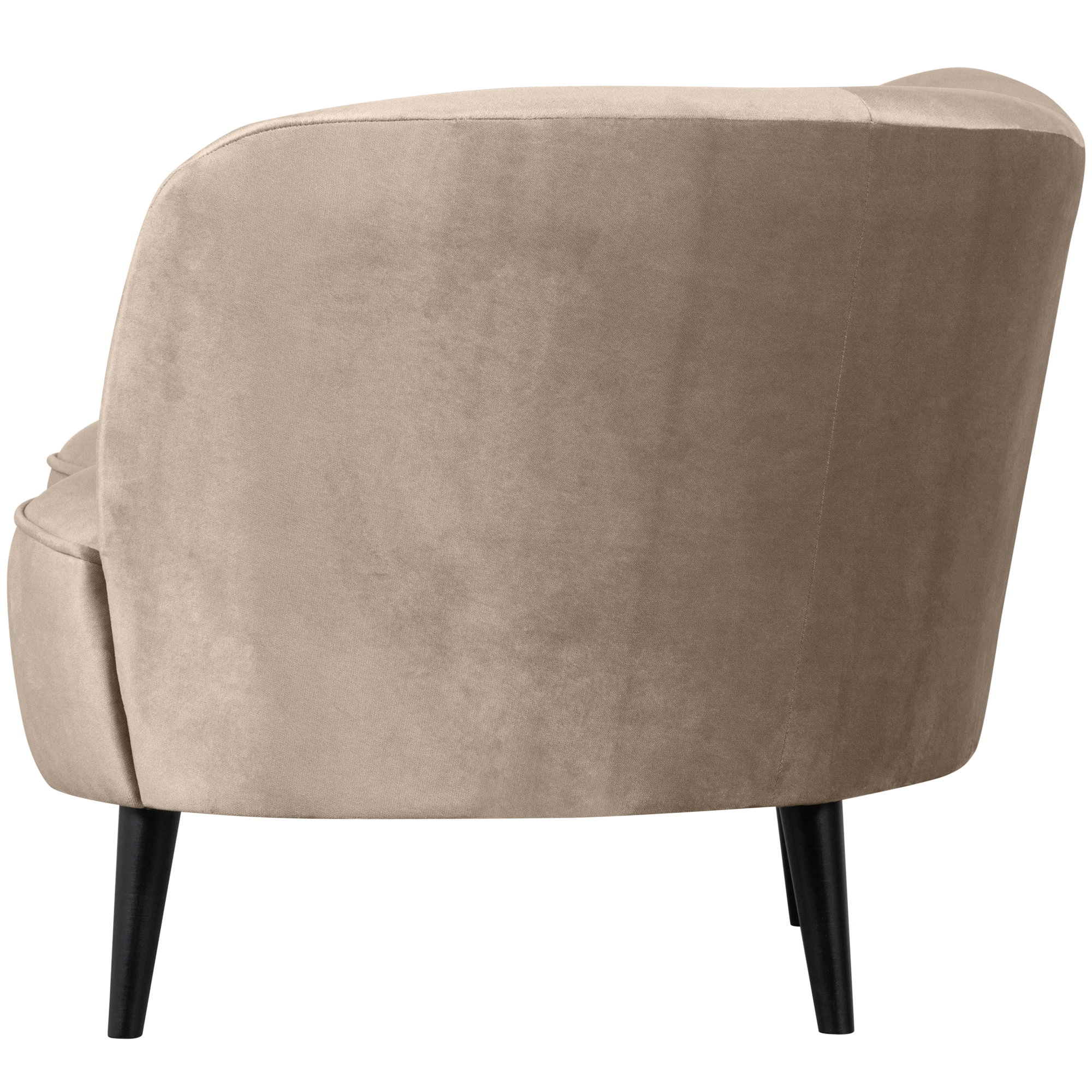 Lounge fauteuil Sara Sara Lounge Fauteuil Rechts - Fluweel - Khaki