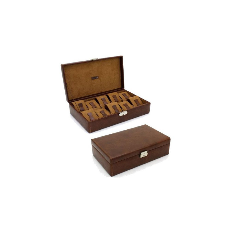 Malle 10 montres, marron