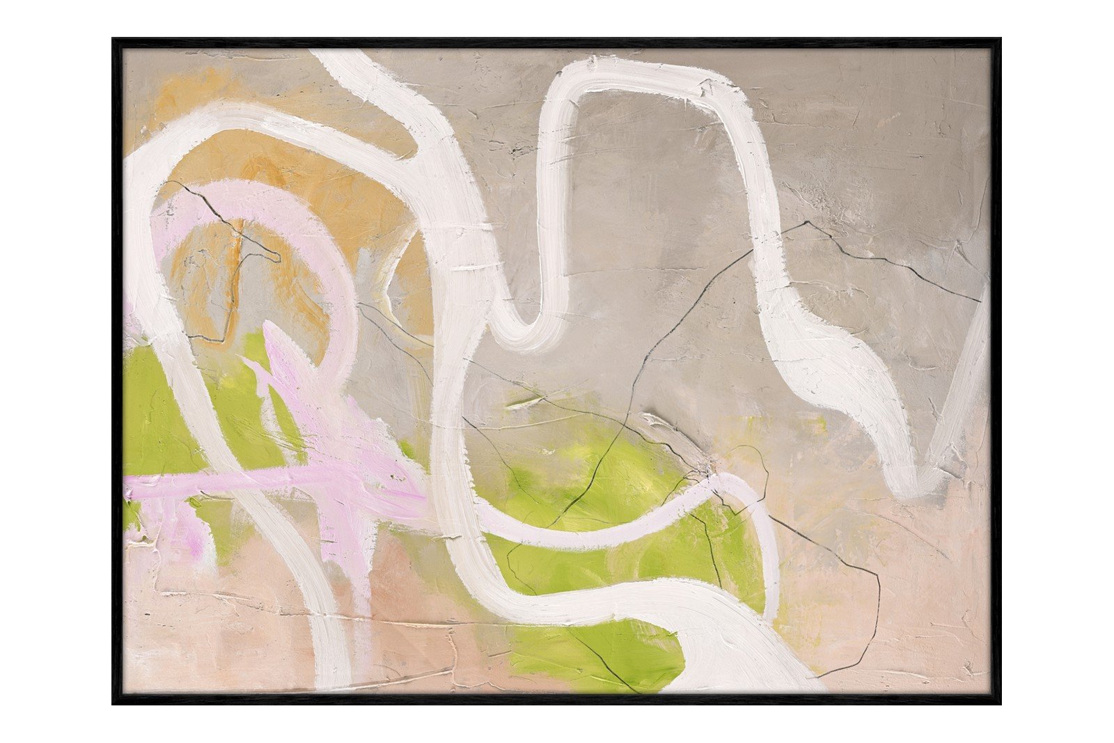 Light line 120x90 cm Black Frame