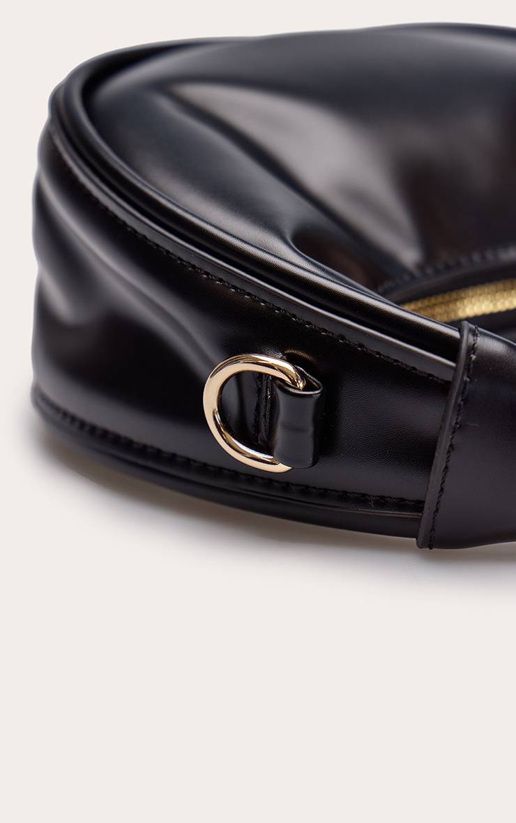 Noir Sac Bandoulière Courbé En Synthétique