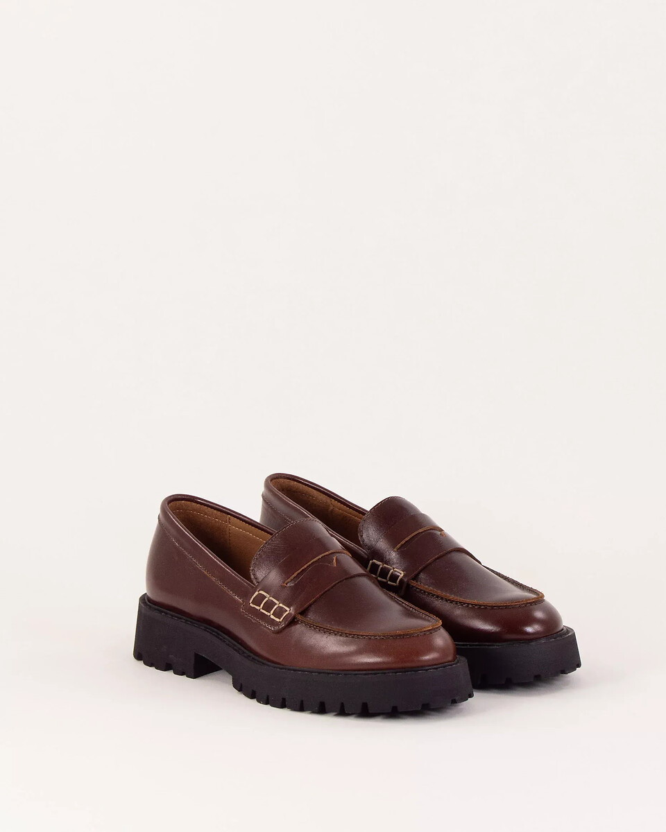 SESSUN<br>Mocassins de couro com sola plataforma BARCELO