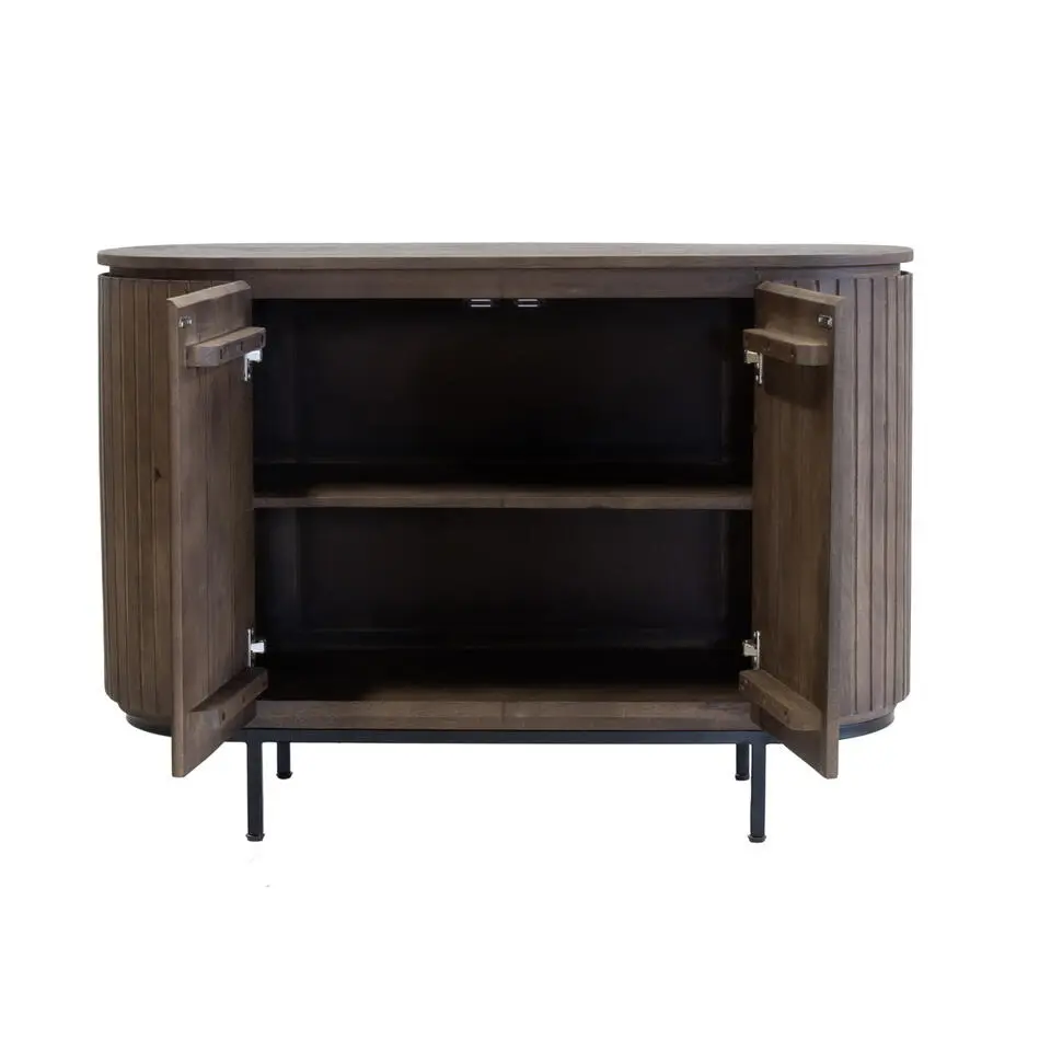 Dressoir Donkerbruin Hout - 115x43x80cm - Tora