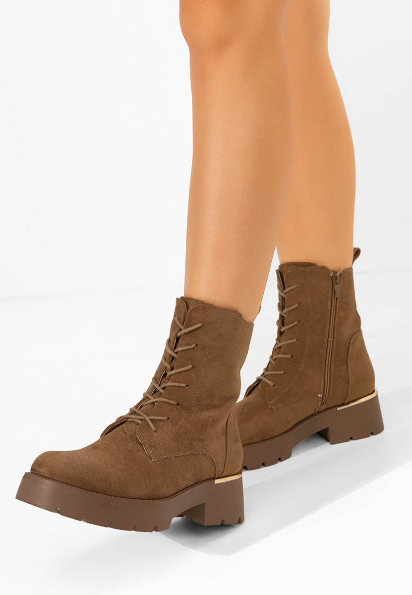 Bottines à lacets femme brunes Maxine V2