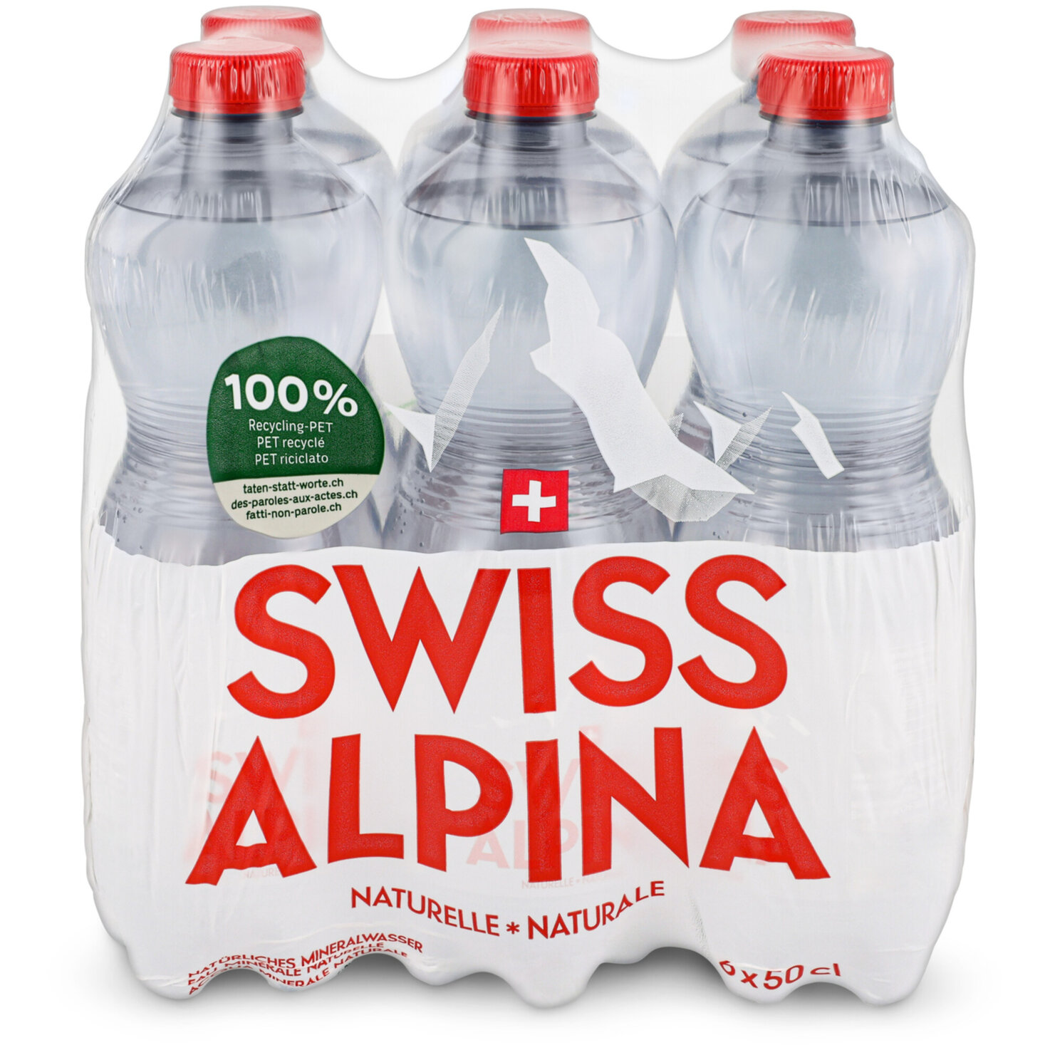 Swiss Alpina Rot Mineralwasser ohne Kohlensäure 6x50cl -300cl
