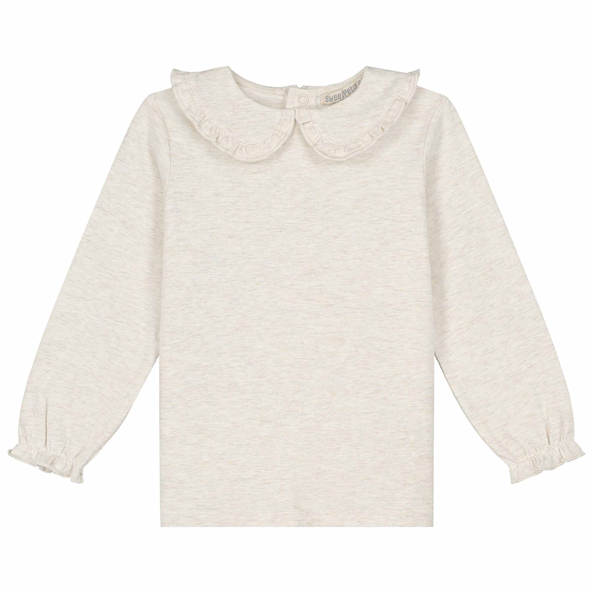 Sweet petit baby shirt Manou lange mouwen effen wit