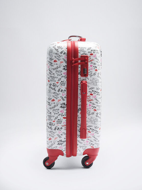 Mala de viagem estampada - Preta