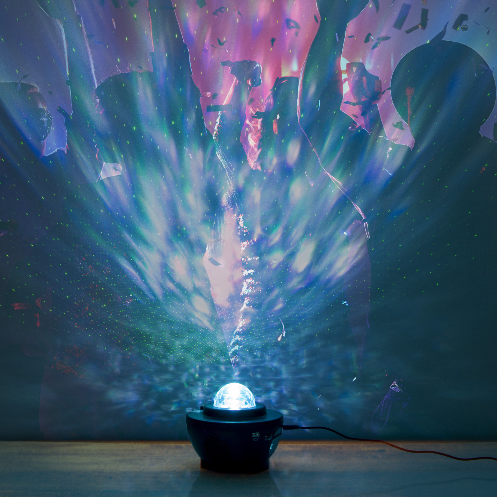LED-Projektor GALAXY - mit Fernbedienung - Bluetooth-Lautsprecher
