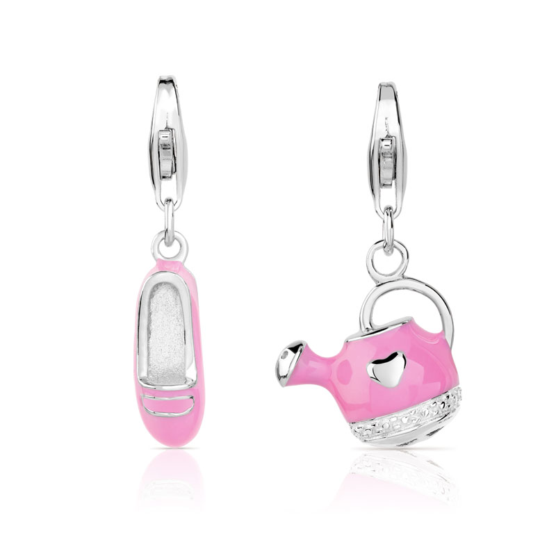 Lot 2 charm's argent 925 émail