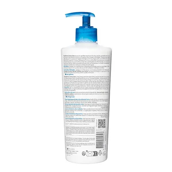 Bioderma Atoderm Creme Ultranutritivo sem perfume para pele seca 500ml