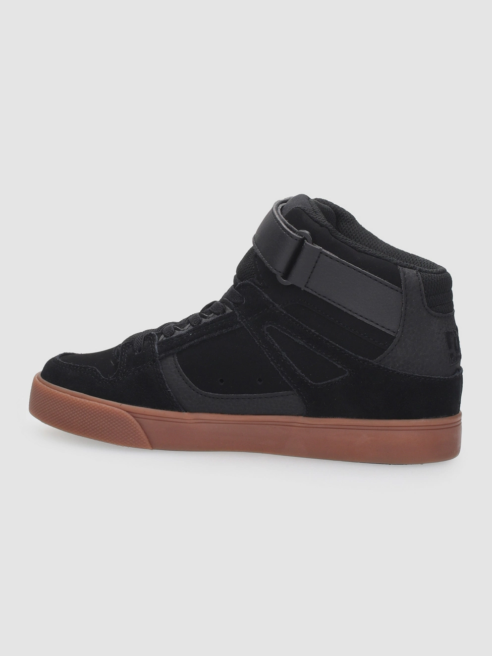 DC Pure High-Top EV Kids Skate Shoes black/gum