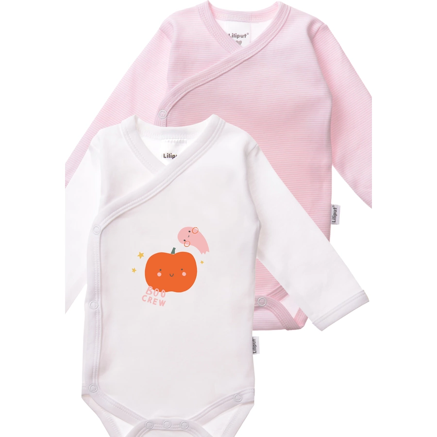 Liliput Wickelbody Boo Crew weiss-rosa