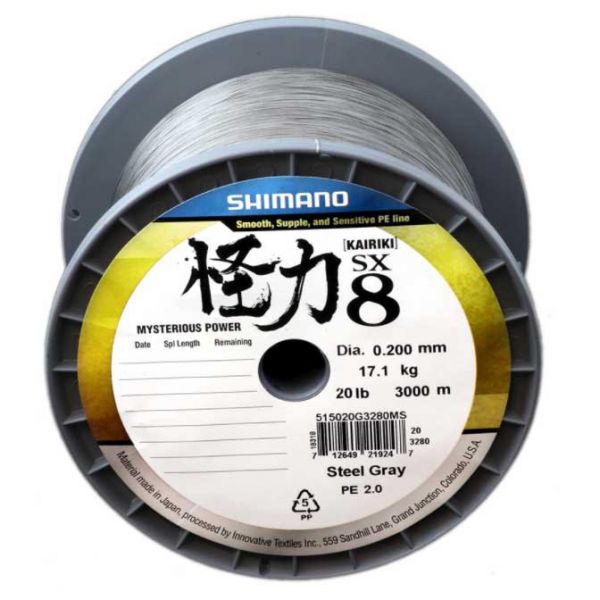 Shimano Fishing Kairiki 8 3000 M Line Cinzento 0.215 mm