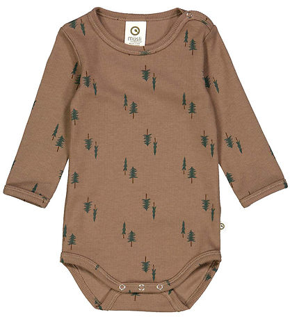 Müsli Body L/æ - Rib - Kiefer - Schatten/Balance Green/Bark