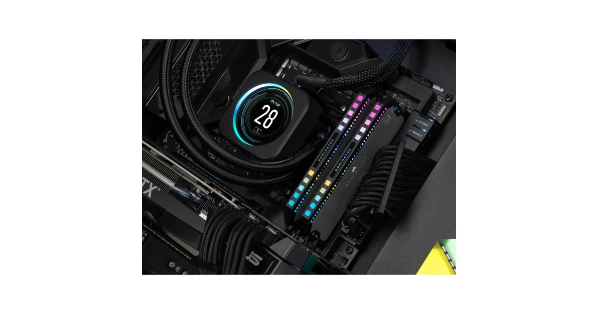 Corsair32 GB DDR5-5200 Kit werkgeheugen  (Grijs, CMT32GX5M2B5200Z40, Dominator Platinum RGB, EXPO)