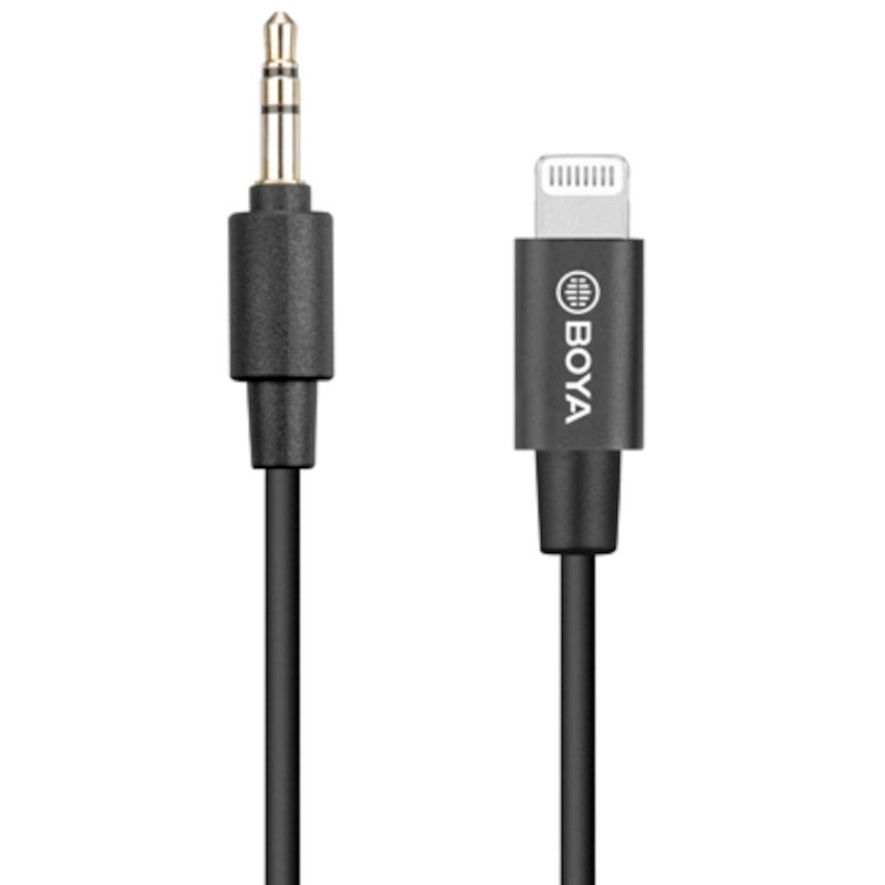 Boya BY-K1 3.5 mm TRS naar Lightning adapter