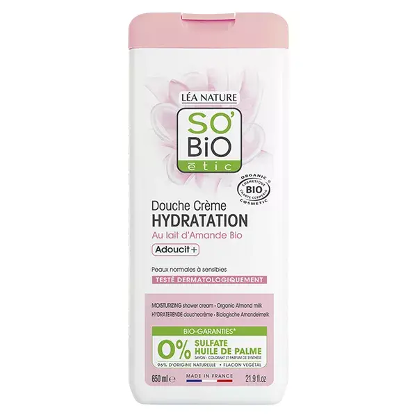 So'Bio Étic Creme de Banho Hidratante com Leite de Amêndoas Orgânico 650ml