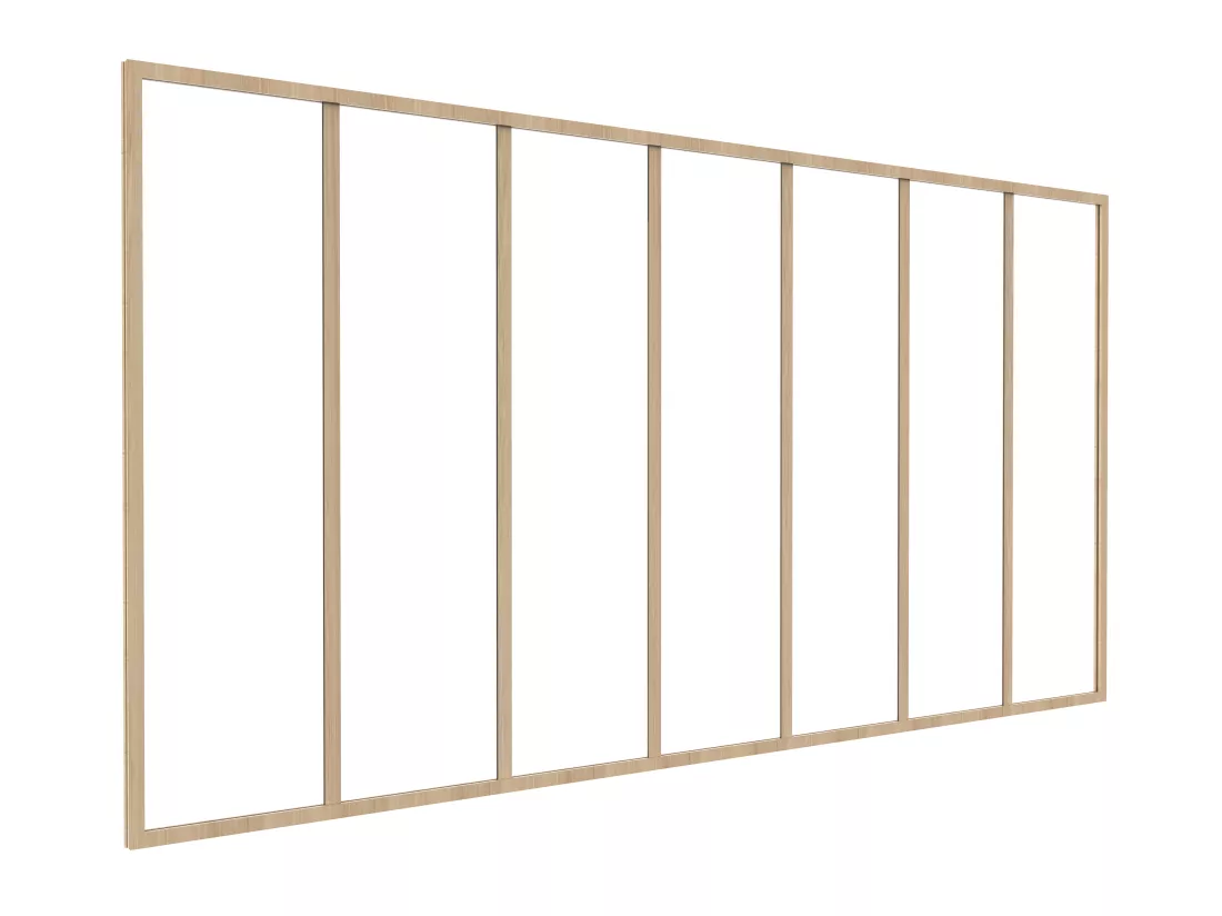 Verrière atelier en aluminium thermolaqué - 210x105 cm - Naturel clair - BAYVIEW