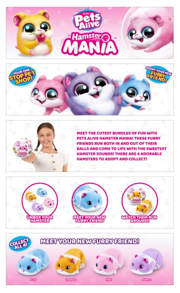 PETS ALIVE- HAMSTERMANIA- SERIES 1