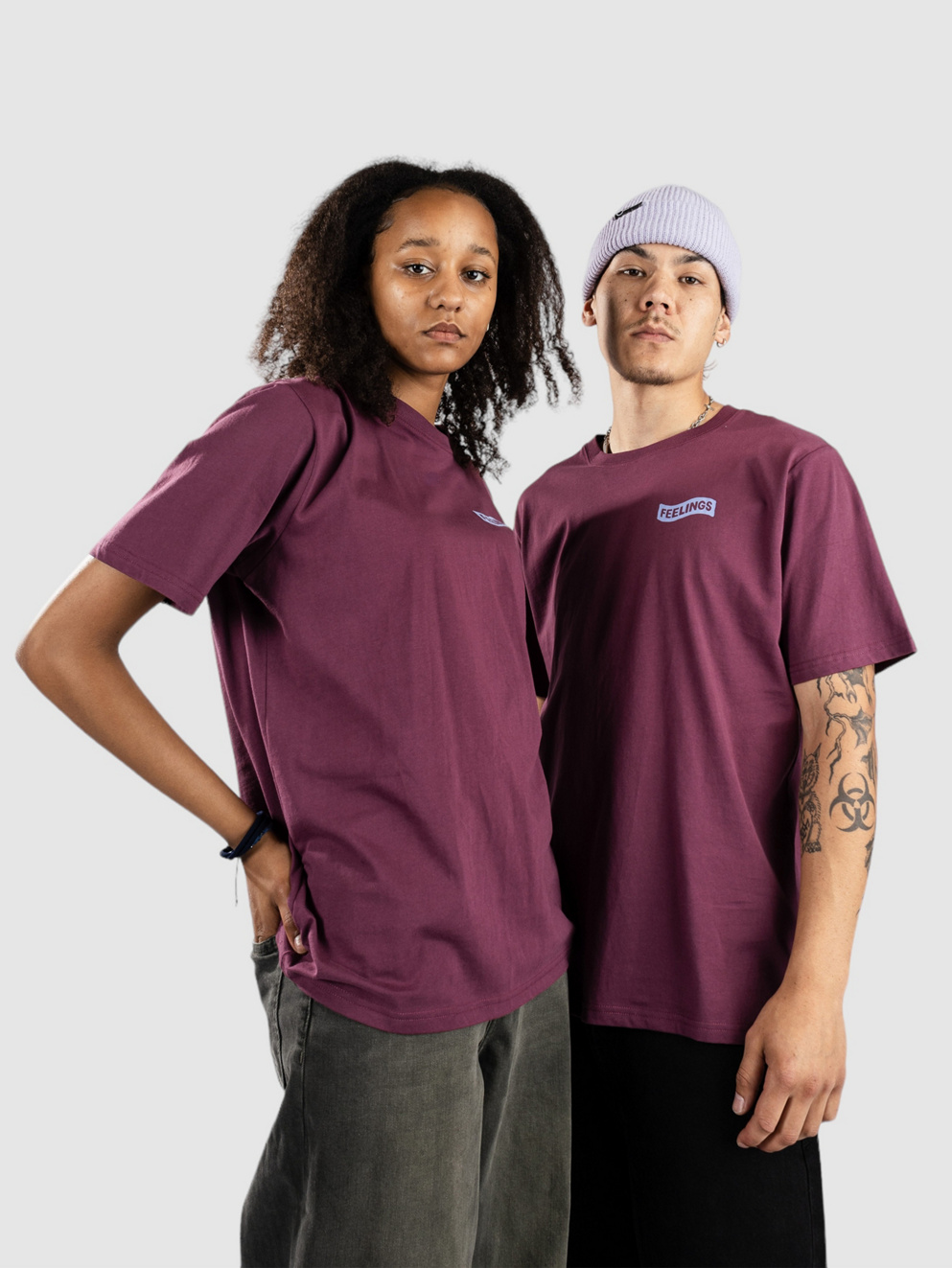 And Feelings Eyes T-Shirt burgundy