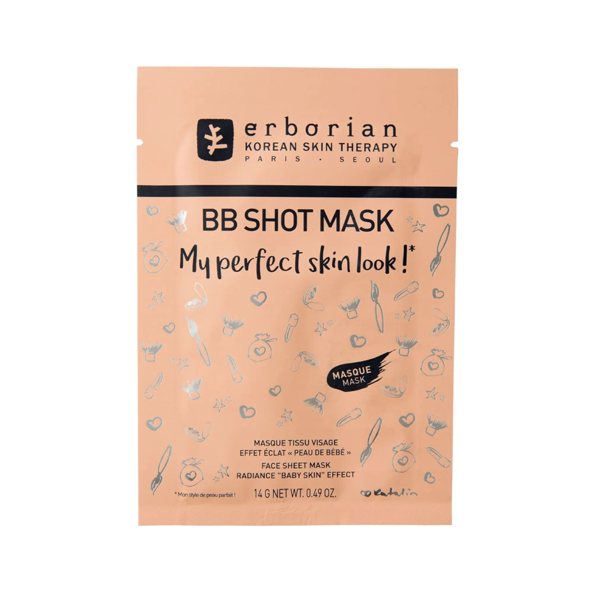 Erborian - BB Shot Mask Masque Tissu Visage - Effet Eclat 