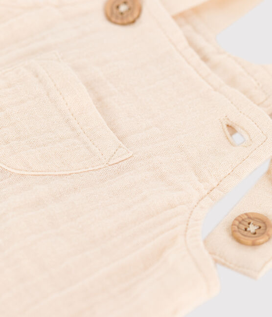 Salopette courte en gaze de coton bébé