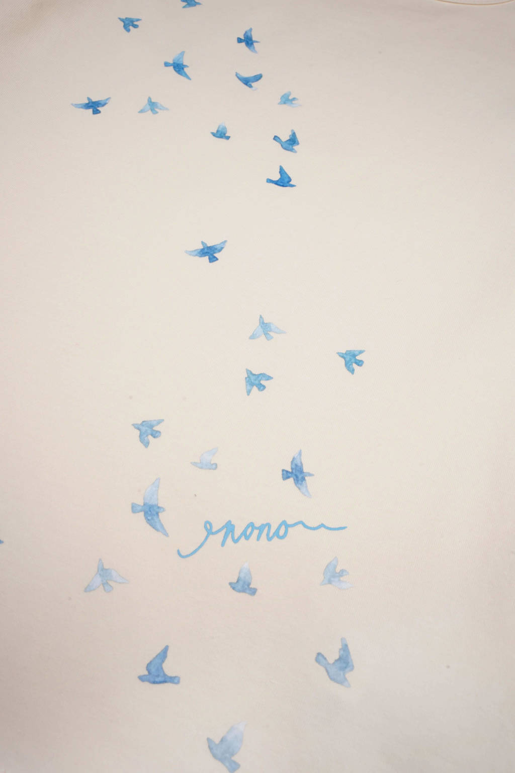 NONO T-shirt Kantal met printopdruk wit