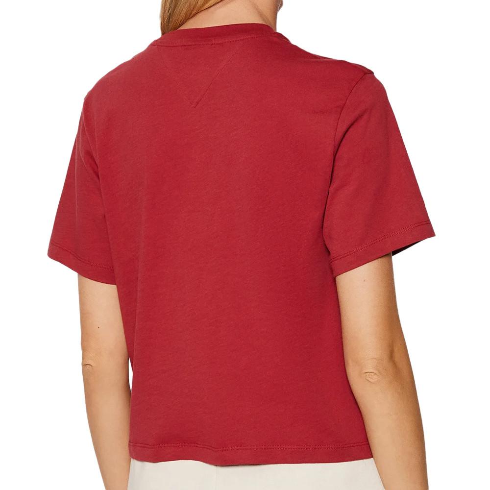Tommy Hilfiger T-shirt Rouge Femme Tommy Jeans Classic College