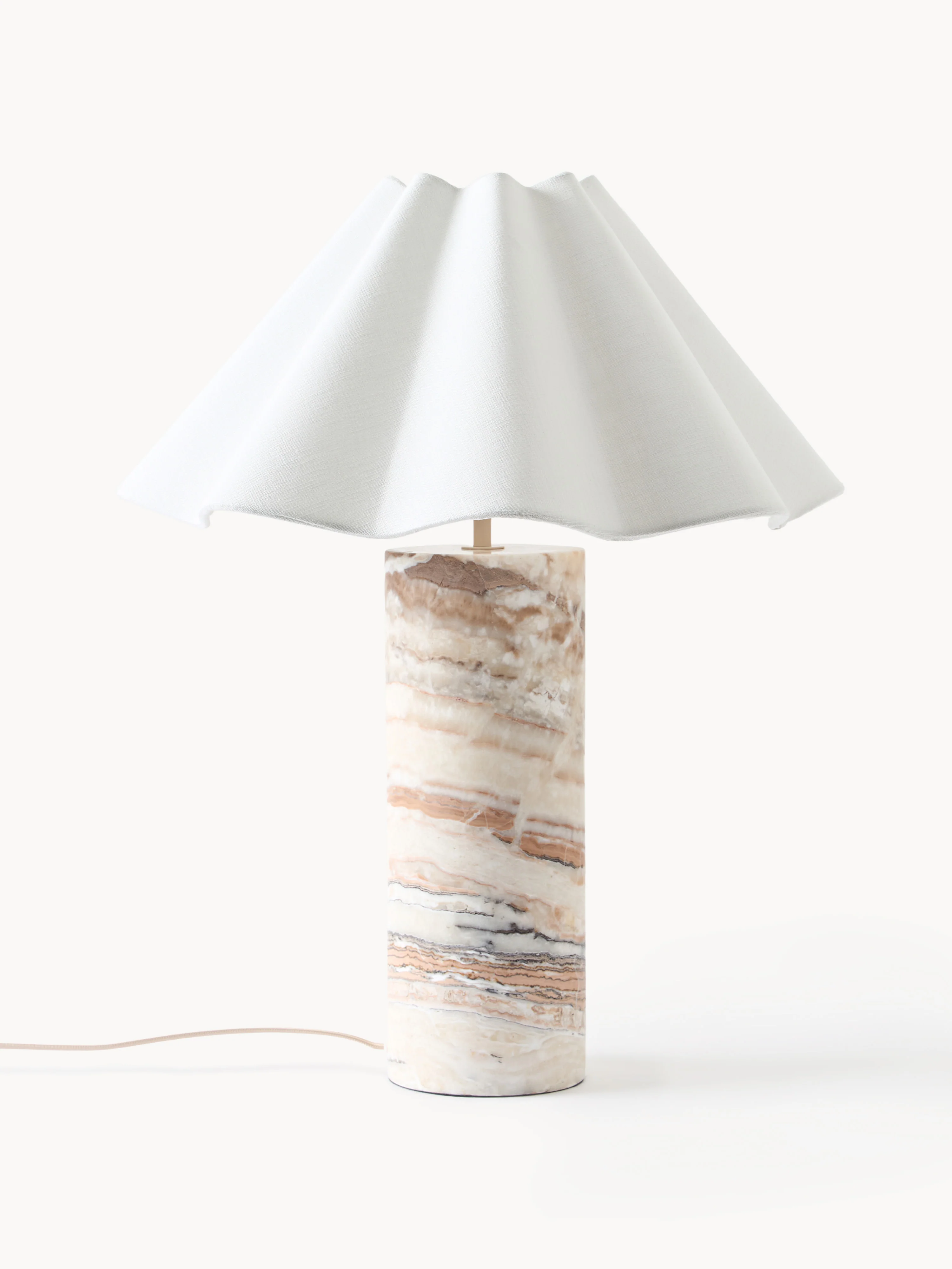 Dimbare LED tafellamp Arya met marmeren voet