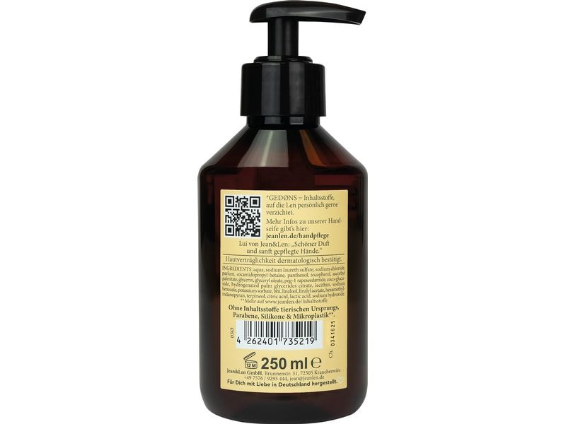 Jean & Len Flüssigseife Neroli Jasmine 250 ml Vegane Handseife für alle Hauttypen
