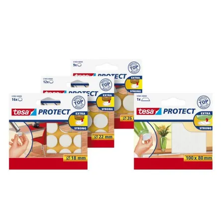 tesa Filzgleiter Protect rechteckig weiß