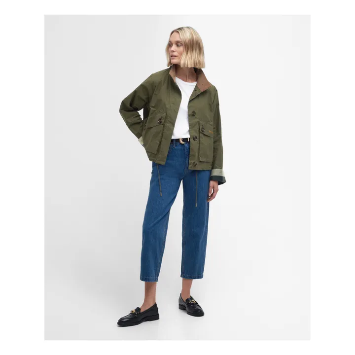 Barbour Veste Imperméable Crowdon | Vert kaki