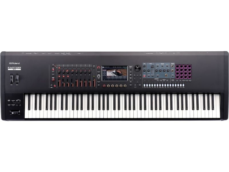 Roland Workstation FANTOM 8 EX Synthesizer-Topmodell mit intuitiver kreativer Bedienung, diversen Roland Soundtechnologien und einer Hammermechanik-Tastatur mit 88 gewichteten Tasten