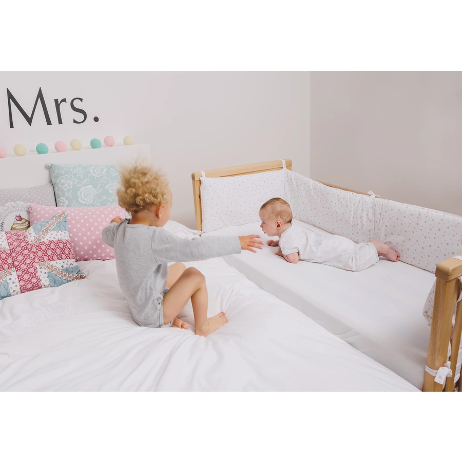 Treppy® Beistellbett Dreamy Plus 2 woody gray 60 x 120 cm