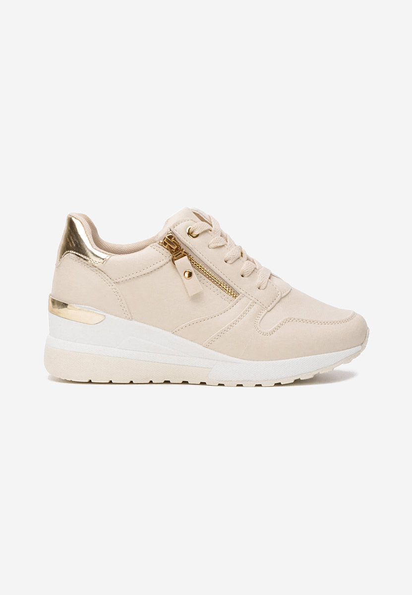 Baskets à plateforme beige Rafina