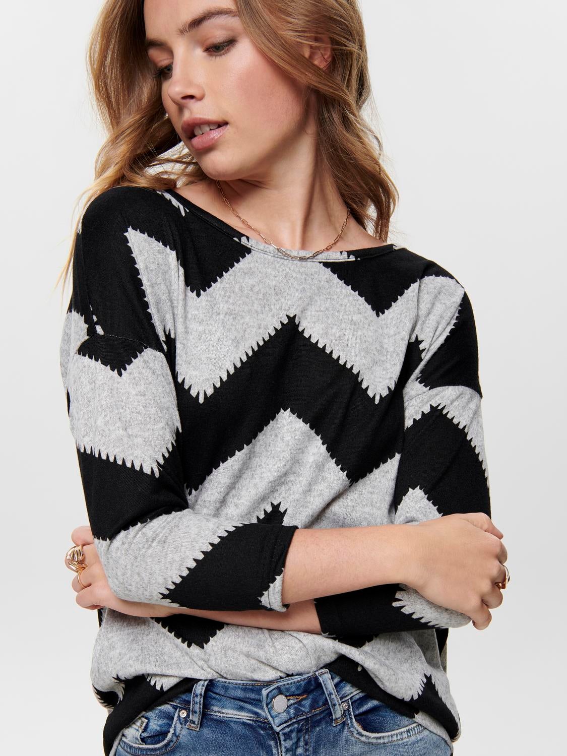 ONLELCOS Top Light Grey Melange