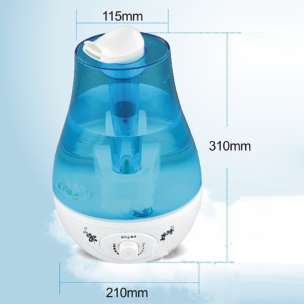 (3L) Ultraschall Luftbefeuchter Aroma Öl Difusser mit LED Beleuchtung - Weiss / Blau