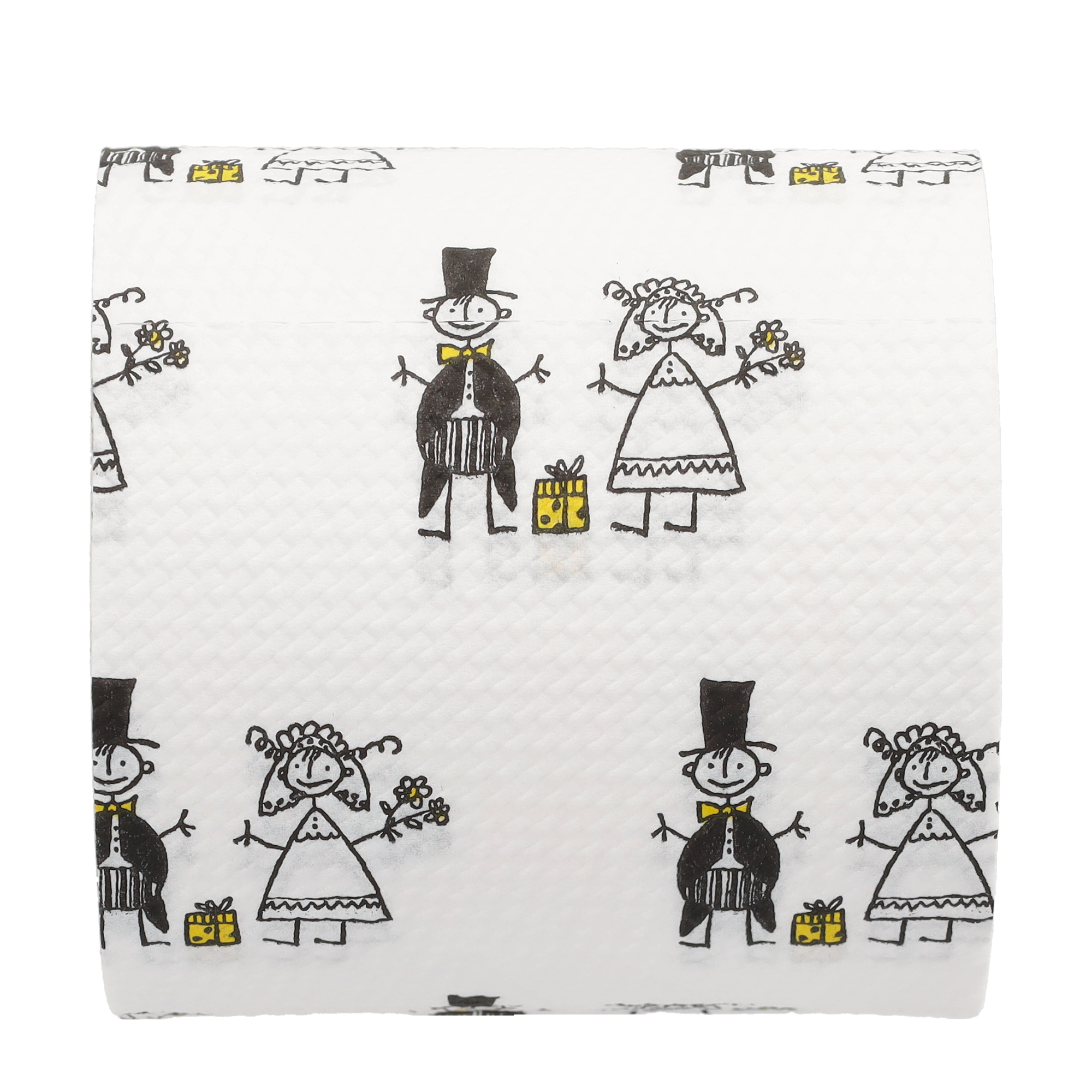 Hochzeits WC Papier Toiletten Papier Home Deko Klopapier 3-lagig - Brautpaar