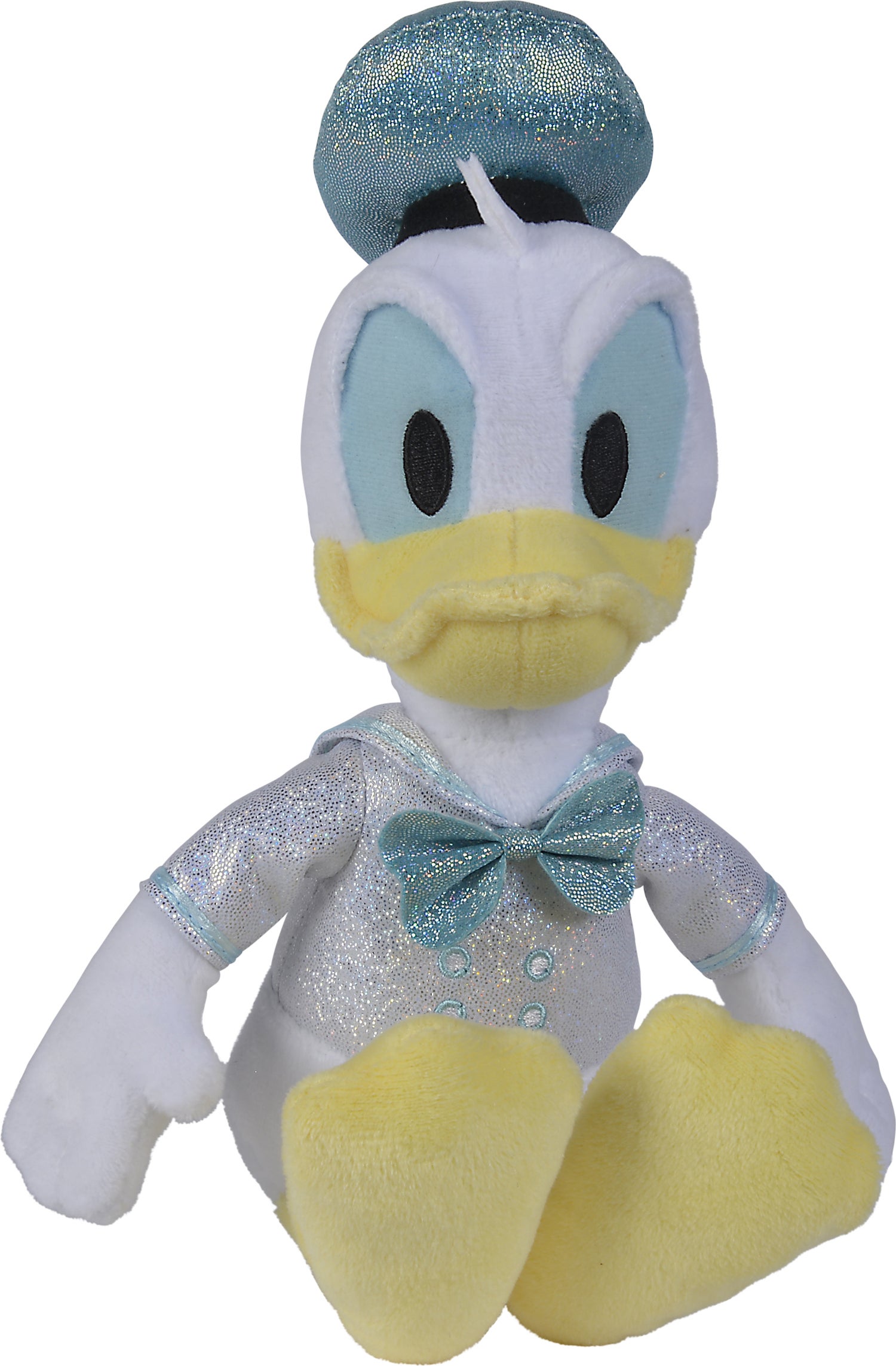 Disney knuffel Donald glitter blauw / wit 14 x 10 x 29 cm