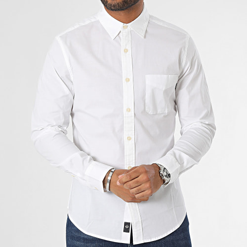 Chemise Manches Longues Slim A1114 Blanc