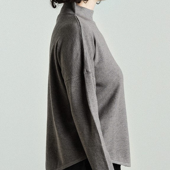 Strickpullover Merino grau