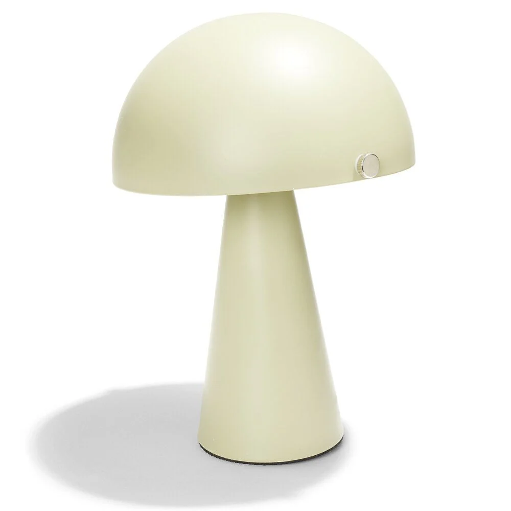 Lampe à poser forme champignon en fer H34cm vert clair