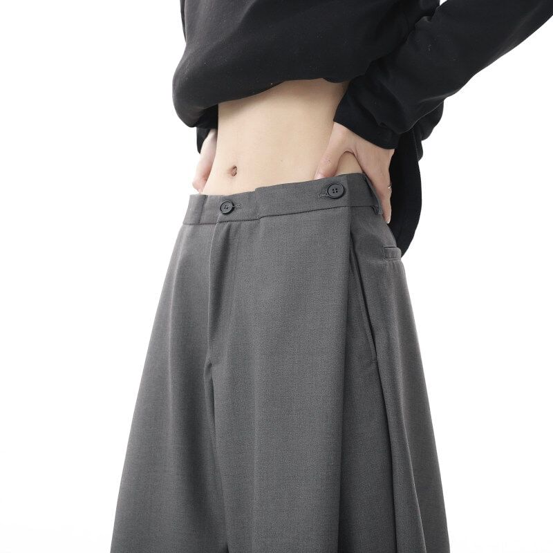 Kimeya - Hoge taille effen wijde broek